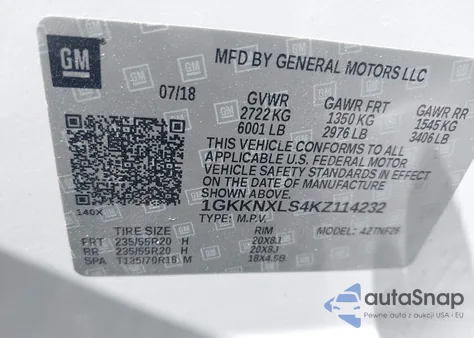 2019 GMC Acadia Denali from USA, damaged, VIN 1GKKNXLS4KZ114232
